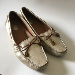Clarks Artisan Gold Metallic Driving Loafers